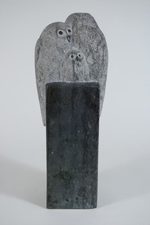 Owl Families | Ornament in Decorative Objects by Jim Sardonis. Item composed of marble