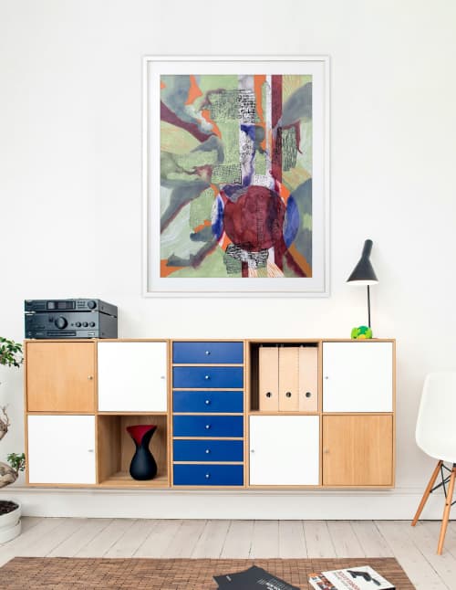 Epicenter | Mixed Media by Kamina Studio. Item made of paper works with contemporary & modern style