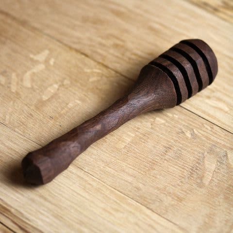 Honey Dipper 5" Handcarved | Utensils by Wild Cherry Spoon Co.. Item composed of maple wood in minimalism or country & farmhouse style