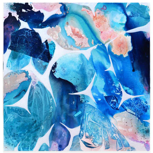 Pina Coladas II | Oil And Acrylic Painting in Paintings by Amica Whincop. Item made of canvas