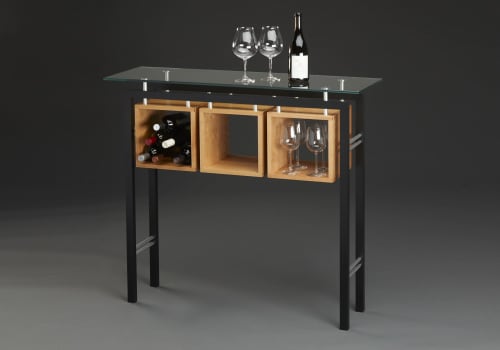 Suspended Cubes | Console Table in Tables by Carol Jackson Furniture. Item composed of wood & aluminum compatible with minimalism and contemporary style