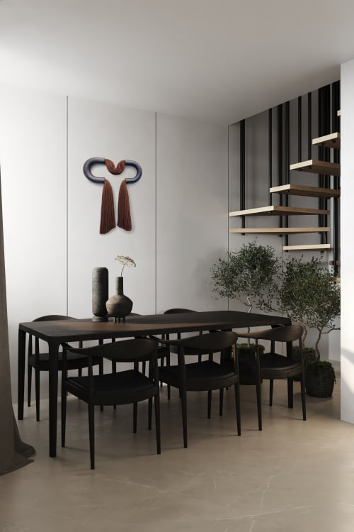 Ceramic Curve 16 | Wall Sculpture in Wall Hangings by Eliza Bentz. Item composed of ceramic and fiber in minimalism style