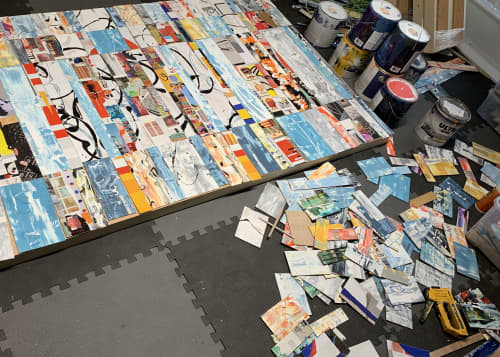 studio process | Mixed Media by Andrzej Michael Karwacki. Item composed of synthetic
