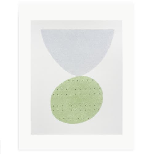 Grey Over Green - original handmade silkscreen print | Prints by Emma Lawrenson. Item composed of paper