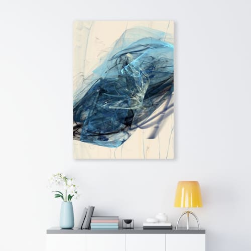 Bluish 29052 | Oil And Acrylic Painting in Paintings by Rica Belna. Item composed of canvas and synthetic