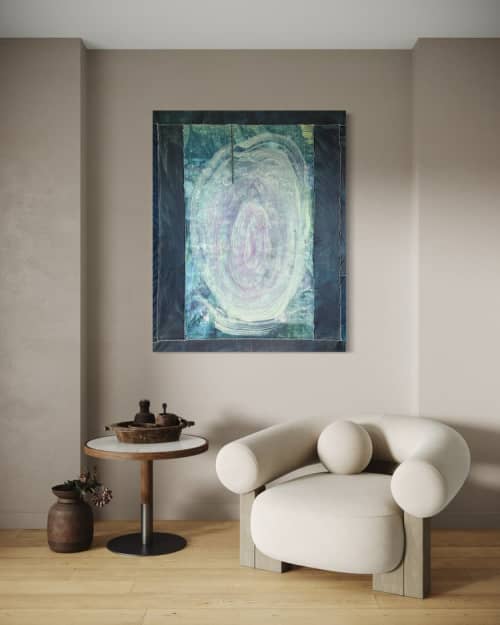 Deep Sanctuary | Collage in Paintings by Lizzie DiSilvestro. Item made of canvas compatible with contemporary and modern style