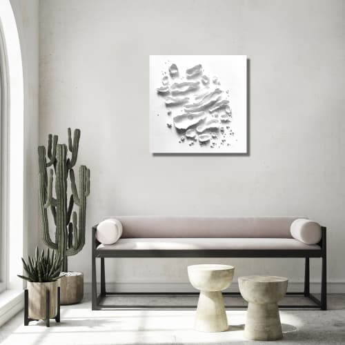 "Rough purity" | Wall Sculpture in Wall Hangings by Natasha Kanevski. Item composed of canvas in minimalism or contemporary style