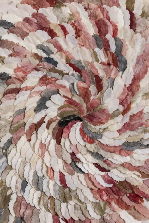 Summer Feather | Mixed Media in Paintings by Vero Gonzalez Ugarte. Item made of canvas with paper works with contemporary style