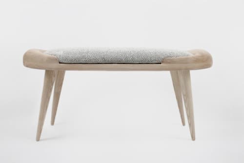 Contre toi (ottoman) | Benches & Ottomans by Nadine Hajjar Studio. Item composed of walnut in minimalism or contemporary style
