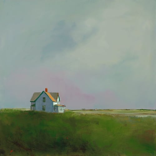 Anne Packard "Beach House" | Oil And Acrylic Painting in Paintings by YJ Contemporary Fine Art. Item composed of canvas