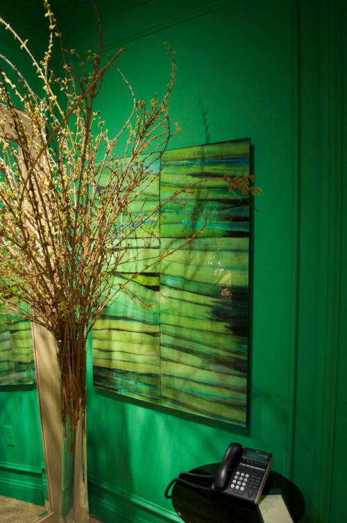 Grasses | Oil And Acrylic Painting in Paintings by Lisa Tureson  STUDIO ARTISTICA. Item made of glass
