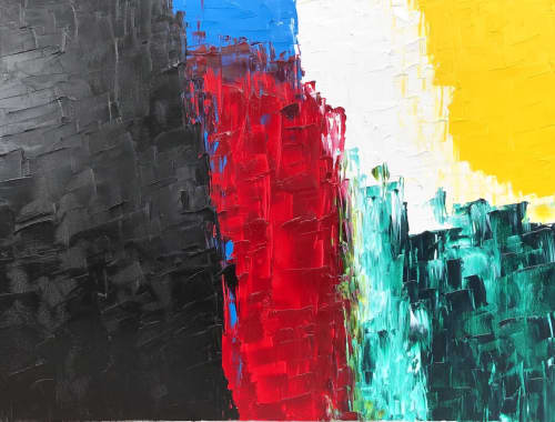 Contrast | Oil And Acrylic Painting in Paintings by Hugo Auler Jr. Art. Item made of canvas