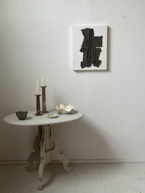 Route 21 | Wall Sculpture in Wall Hangings by Nicole Neu. Item made of canvas with paper works with minimalism & mid century modern style