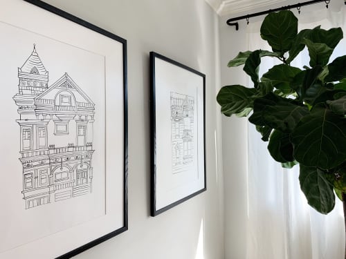 Pair of San Francisco Facades | Drawings by Studio NEA Design. Item made of paper