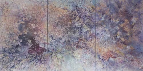 Aurora Borealis 3 | Oil And Acrylic Painting in Paintings by Jill Krutick | Yellowstone Art Museum in Billings. Item composed of canvas & synthetic