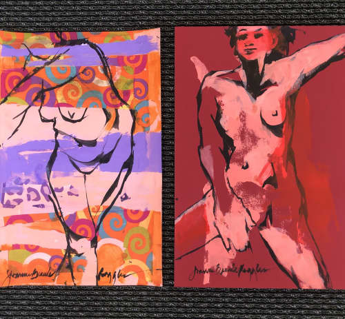 Feel the Music | Oil And Acrylic Painting in Paintings by Joanne Beaule Ruggles. Item made of paper compatible with contemporary and modern style