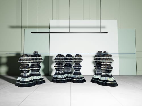 Stalagmite Dining Table | Tables by Duffy London. Item made of glass works with contemporary & modern style