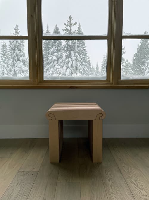 Yin & Yang Stool | Chairs by Furbershaworks. Item composed of wood in minimalism or contemporary style