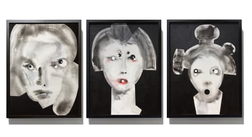 Gemma Vivian, Emi vivian and. Naomi Vivian | Paintings by Cesar Finamori