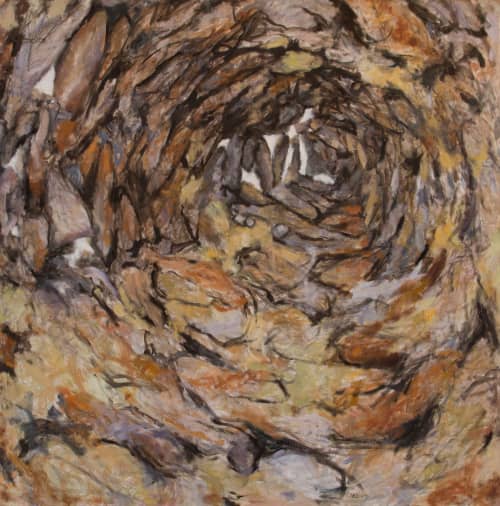 Charcoal Kiln Dome | Oil And Acrylic Painting in Paintings by Sally K. Smith. Item made of wood & canvas compatible with rustic and southwestern style