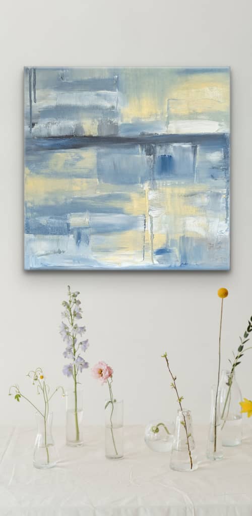 16x16 | Landscape Series | Oil on Canvas | Oil And Acrylic Painting in Paintings by Studio M.E.. Item made of canvas works with contemporary & coastal style