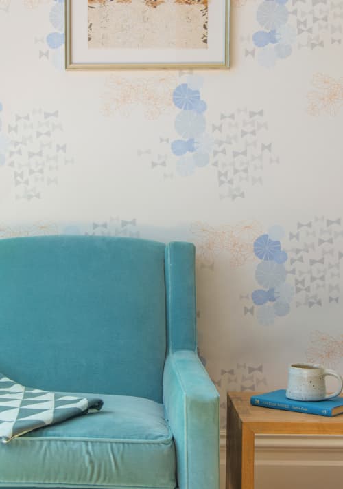 Metolius Bowties Wallpaper | Wall Treatments by Metolius | Private Residence, San Francisco, CA in San Francisco. Item made of fabric & paper