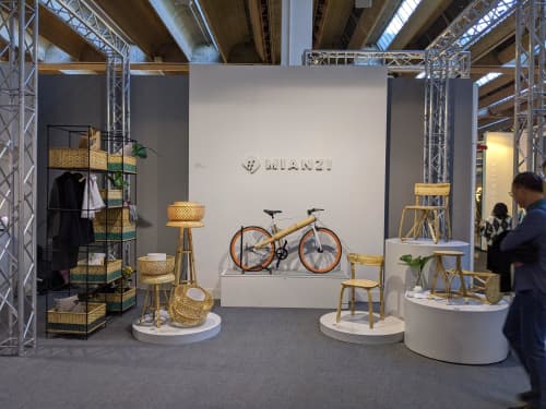 Lotus Stool | Chairs by Mianzi. Item made of bamboo with brass