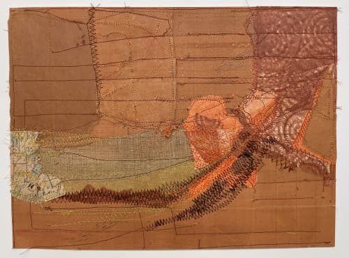 tintic | Mixed Media by Susan Smereka. Item composed of fabric and paper in contemporary or modern style