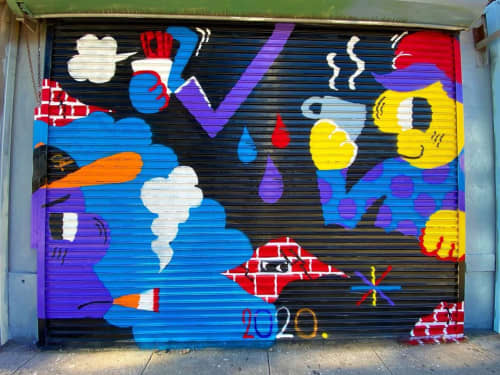 Vices | Street Murals by Darin. Item composed of synthetic
