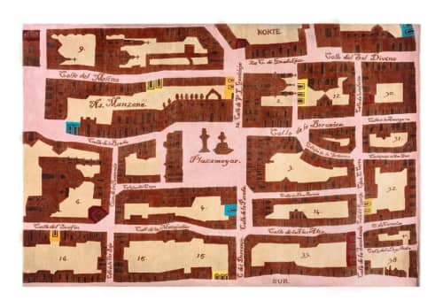 Carlos Torre Hütt - Querétaro Histórico - for Weaving Design Stories | Area Rug in Rugs by Odabashian (official) | Queretaro Regional Museum - INAH in Santiago de Querétaro. Item composed of wool