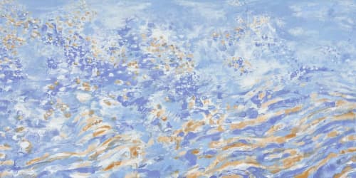 SOLD PRIVATE COLLECTION: Bastendorff SHIMMER 2 | Oil And Acrylic Painting in Paintings by Betty Jo Costanzo. Item made of wood