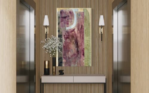 Door 1 | Collage in Paintings by Lizzie DiSilvestro. Item composed of canvas in contemporary or modern style