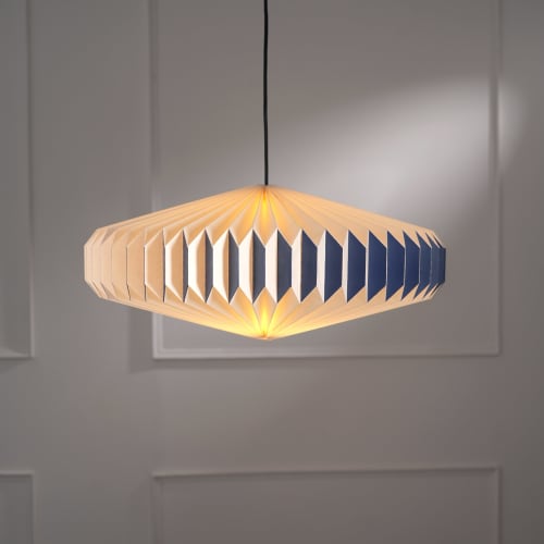 Oblong 2 - Royal Blue | Pendants by FIG Living. Item made of paper compatible with minimalism and japandi style
