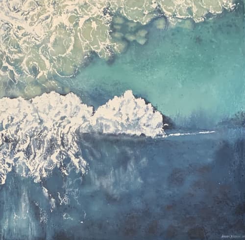 Rush | Oil And Acrylic Painting in Paintings by Amanda Szopinski | Archimedes Gallery in Cannon Beach. Item made of canvas & synthetic