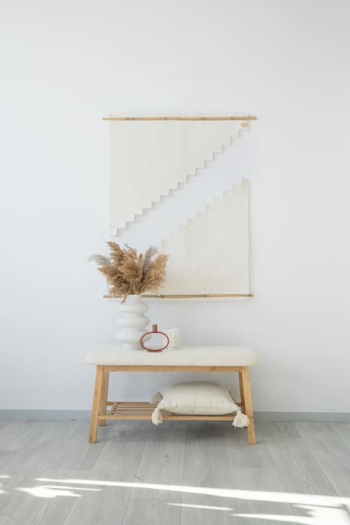 Hagdan - Cotton Rope Textile Art | Wall Hanging | Tapestry in Wall Hangings by Lale Studio & Shop. Item composed of bamboo and cotton in boho or minimalism style