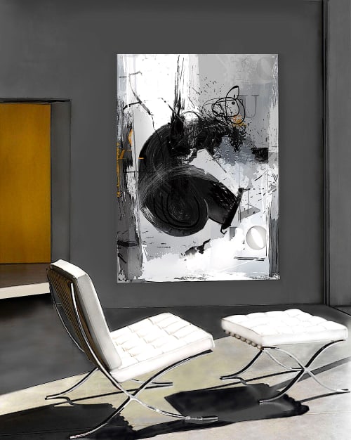 Graffiti Woman | Prints by Linda lhermite. Item made of canvas with metal works with contemporary & industrial style