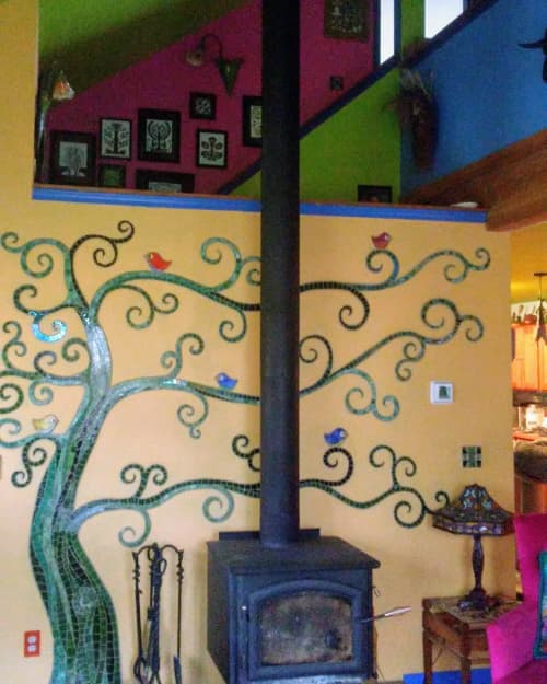 Tree Tile Mosaic | Art & Wall Decor by JK Mosaic, LLC. Item made of ceramic