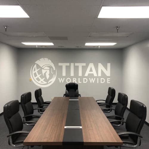 TITAN WORLDWIDE by Float boater murals at Titan Worldwide, Cerritos