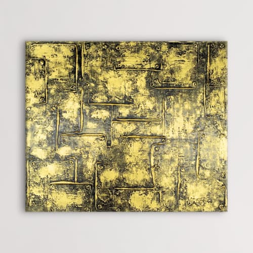 Industrial Chic No 4 (SOLD) | Oil And Acrylic Painting in Paintings by Alessia Lu. Item made of canvas works with boho & country & farmhouse style