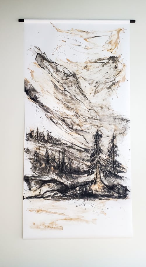 Old Growth. Walker Lake Clay | Mixed Media in Paintings by J. Charboneau | Sierra Arts Foundation in Reno. Item composed of paper compatible with contemporary and modern style