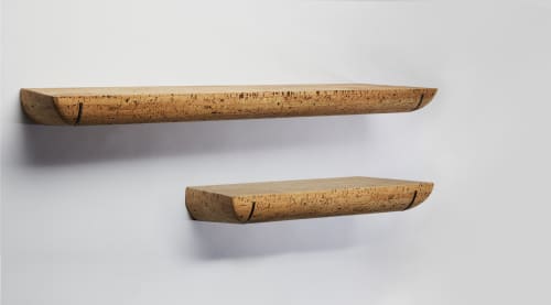 Mortaise Cork wall shelf | Shelving in Storage by Clémence Birot. Item made of wood with steel works with minimalism & contemporary style