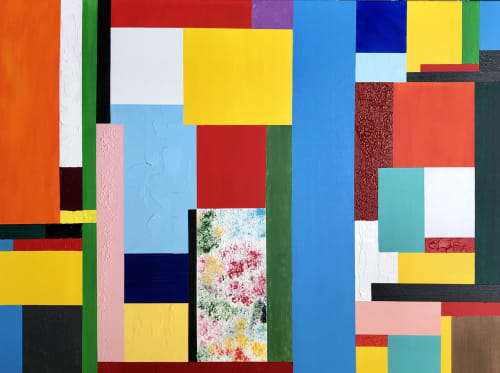 Geometry | Oil And Acrylic Painting in Paintings by Hugo Auler Jr. Art. Item composed of canvas