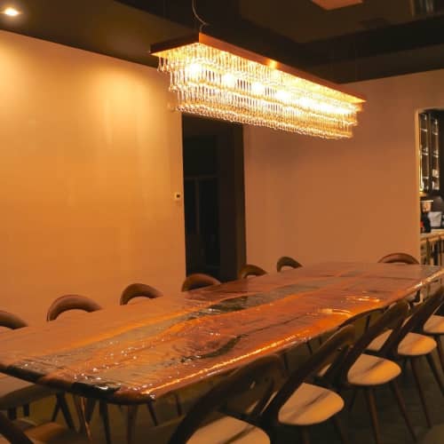 Custom Copper Drop Chandelier | Chandeliers by CP Lighting. Item composed of copper & glass