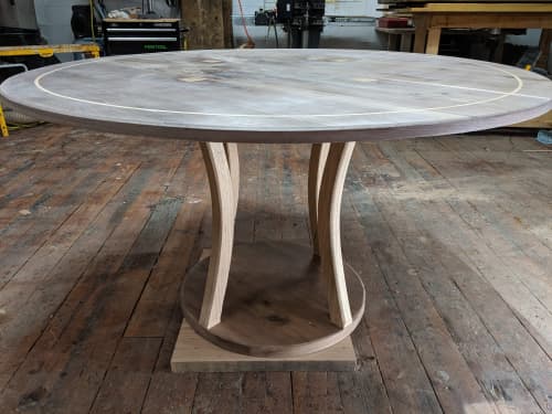 So Many Cobras | Dining Table in Tables by Ney Custom Tables : Design and Fabrication | University of Kentucky Hospital Heliport in Lexington. Item made of oak wood