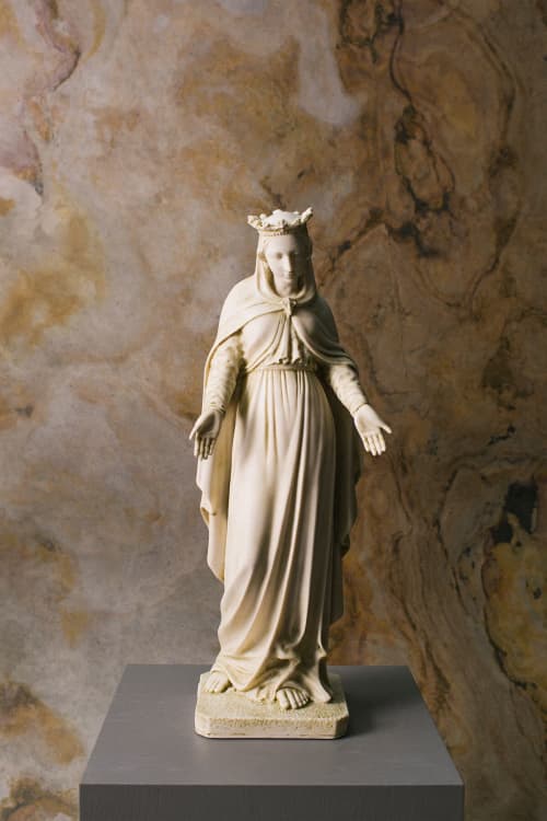 Virgin Mary Statue Made with Compressed Marble Powder | Sculptures by LAGU. Item composed of marble