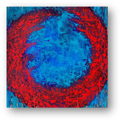 'Infinity III' | Paintings by Christina Twomey Art + Design. Item composed of canvas and copper in minimalism or contemporary style