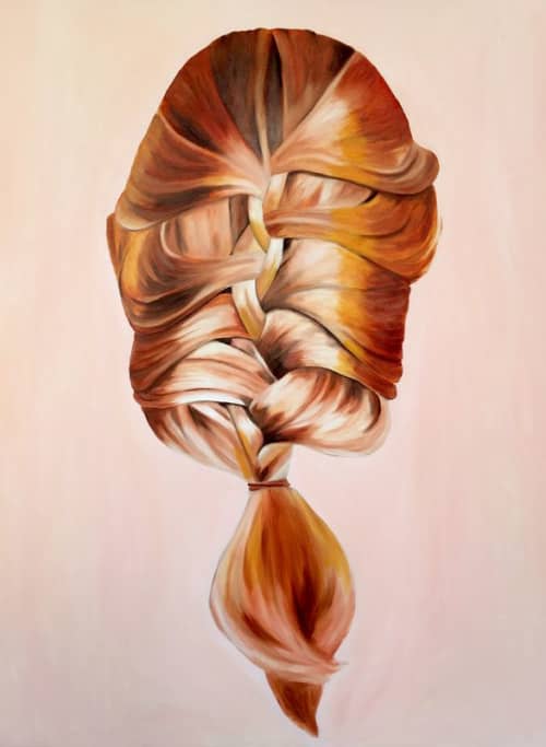 Braid | Oil And Acrylic Painting in Paintings by Sofia del Rivero. Item made of canvas