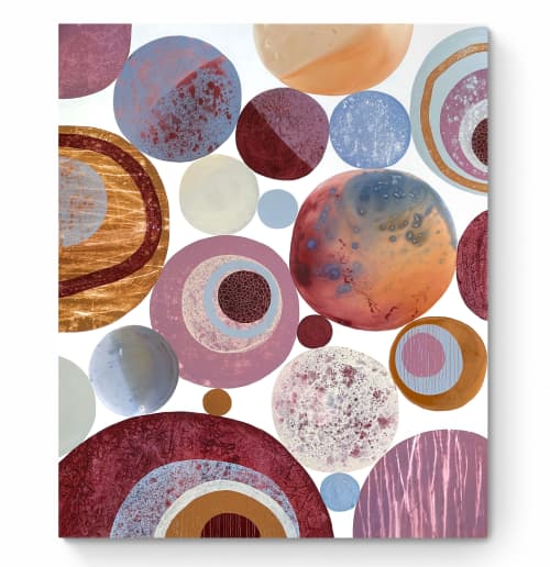 Gatherings 13 | Oil And Acrylic Painting in Paintings by Cristina Dalla Valentina. Item composed of canvas in boho or contemporary style
