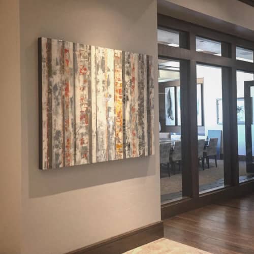 Equanimity, Silver Red Series | Oil And Acrylic Painting in Paintings by Andrzej Michael Karwacki. Item composed of wood and synthetic