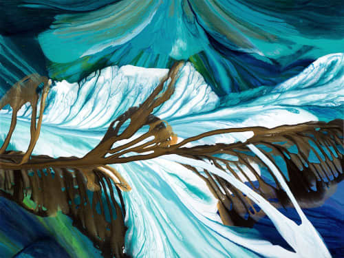 Columbia Icefields | Oil And Acrylic Painting in Paintings by Terry Kruse | Private Residence, Calgary in Calgary. Item composed of canvas and synthetic